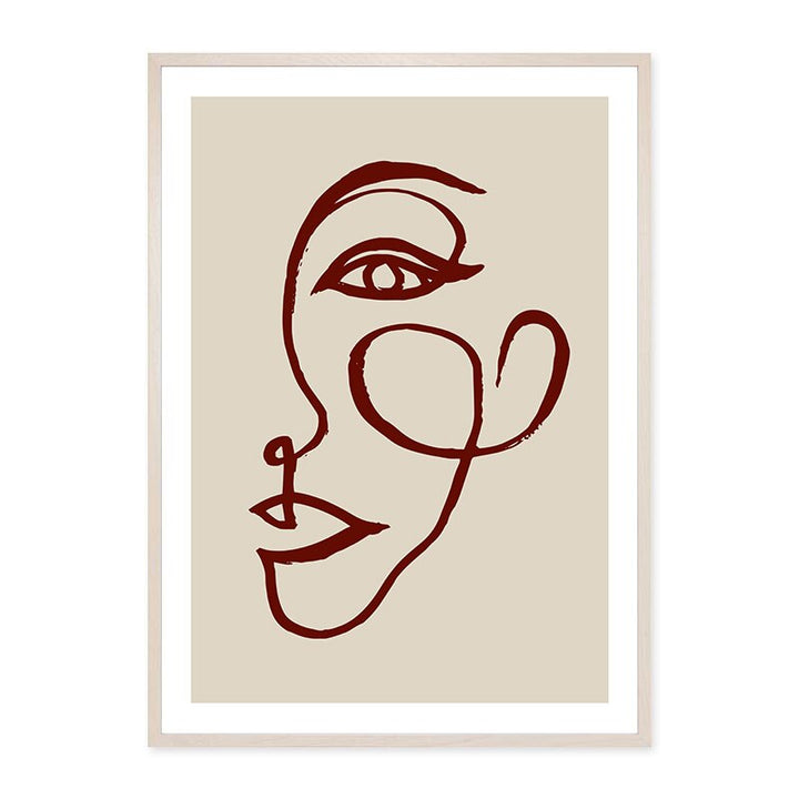 Modern Neutral Abstract Line Art  - Canvas Wall Art Print | Bowlift