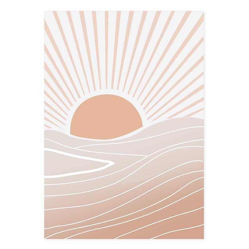 Modern Terracotta Boho Nature - Canvas Wall Art Print | Bowlift