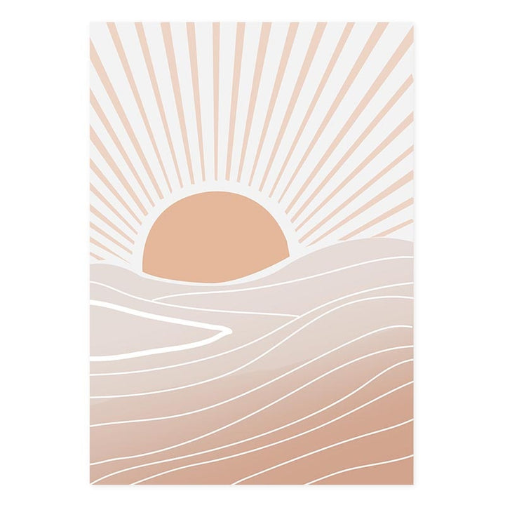 Modern Terracotta Boho Nature - Canvas Wall Art Print | Bowlift