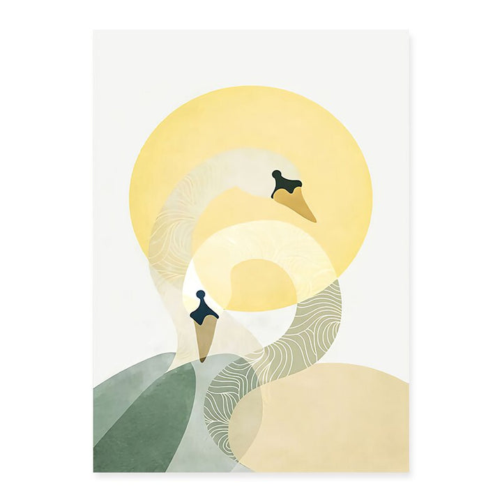 Trendy Abstract Yellow Graphic Designs  - Canvas Wall Art Print | Bowlift