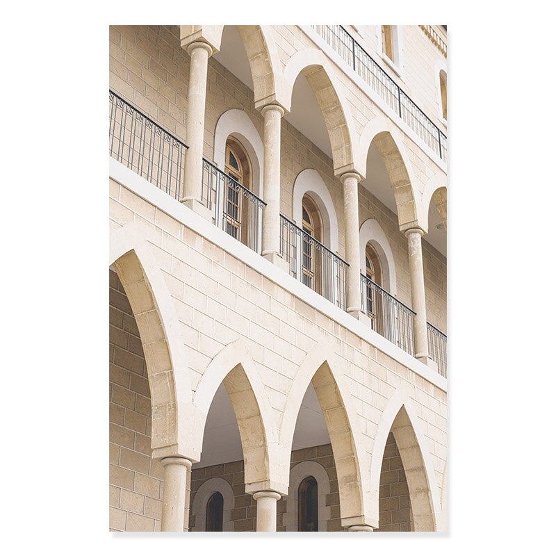 Beautiful White & Gold Mosque Arch - Canvas Wall Art Print | Bowlift