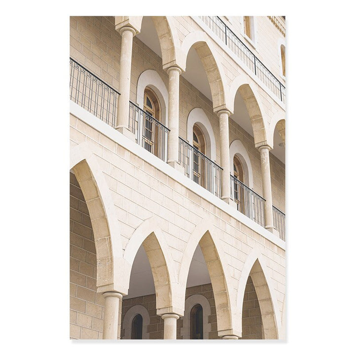 Beautiful White & Gold Mosque Arch - Canvas Wall Art Print | Bowlift