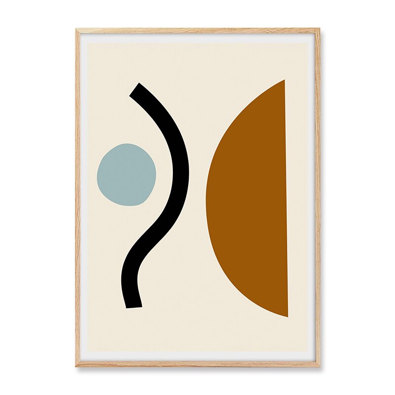 Boho Modern Abstract Geometric Graphic Texture - Canvas Wall Art Print | Bowlift