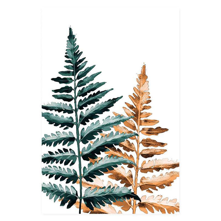 Modern Tropical Palm Tree Leaves - Canvas Wall Art Print | Bowlift