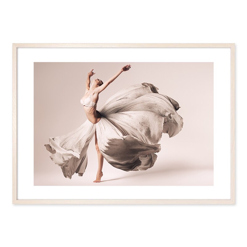Bohemian Style Blush Flower Petal - Canvas Wall Art Print | Bowlift