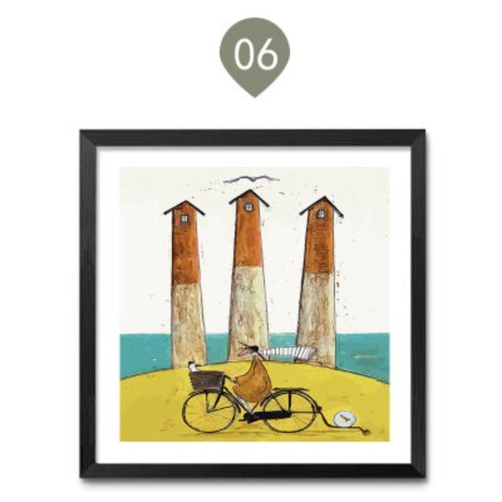Vintage Nordic Abstract Landscape - Canvas Wall Art Print | Bowlift