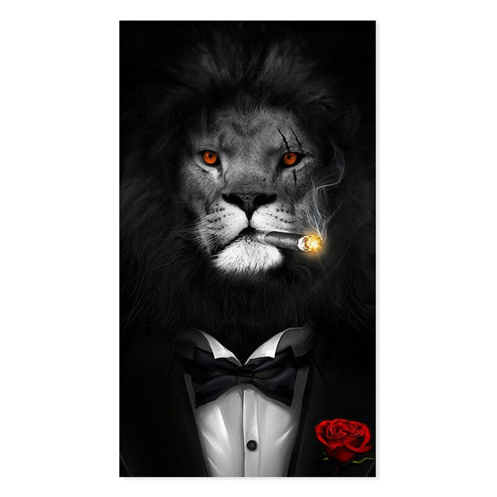 Abstract Animal & Human Poster - Canvas Wall Art Print | Bowlift