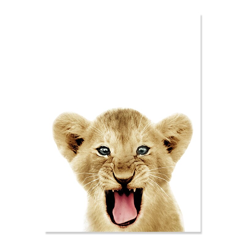 Black & White African Lion - Canvas Wall Art Print | Bowlift