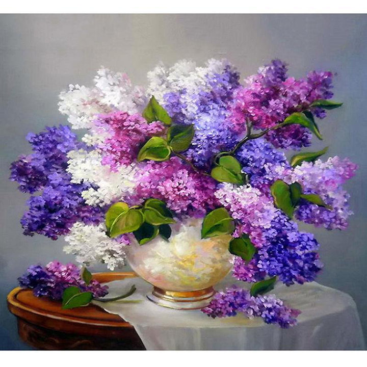 Purple Flowers - GemPaint Kit | Bowlift