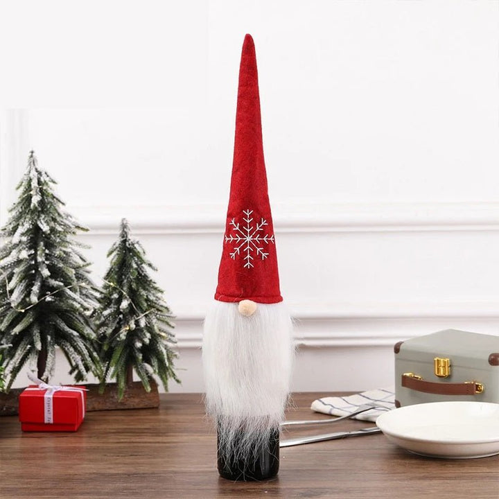 BowLift | Velvet Christmas Wine Bottle Covers – Stylish Dress Set for Festive Table Décor & Perfect Holiday Gifts