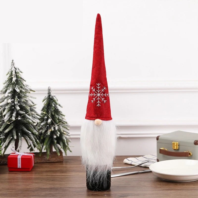 BowLift | Velvet Christmas Wine Bottle Covers – Stylish Dress Set for Festive Table Décor & Perfect Holiday Gifts