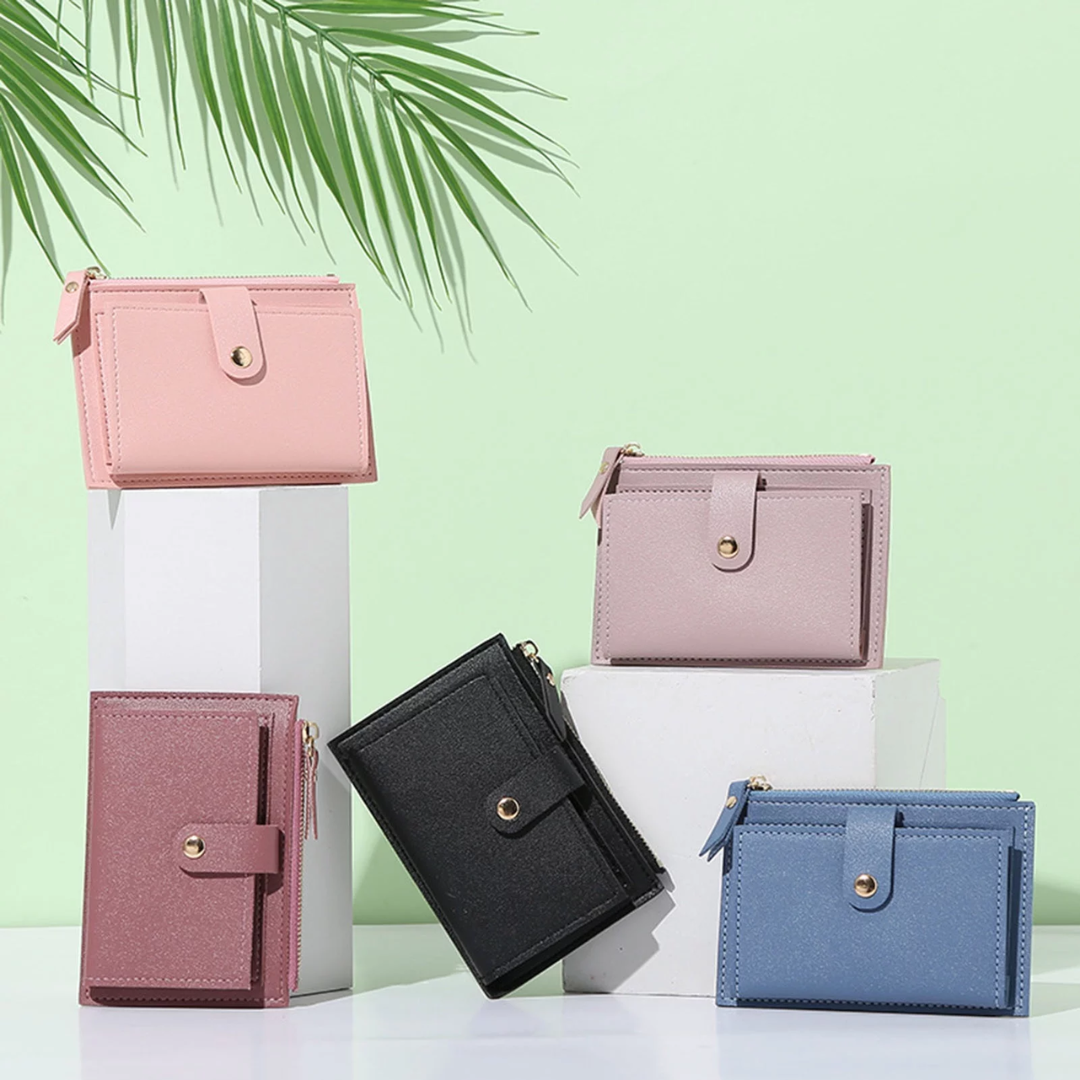 Compact Leather Wallet for Women Bowlift