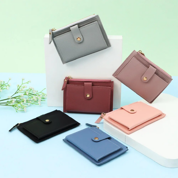Compact Leather Wallet for Women Bowlift