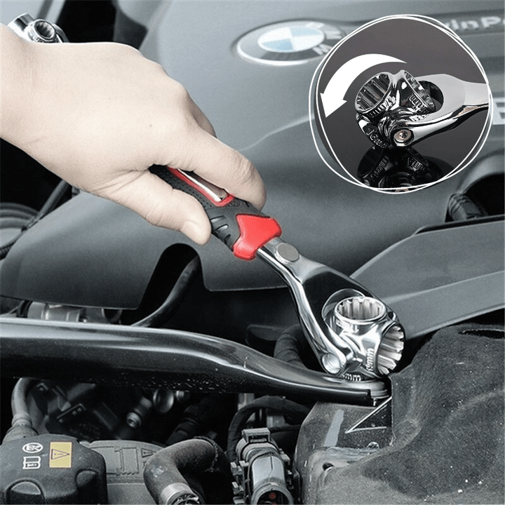 BowLift | SocketFlex 48 – Alloy Steel 48-in-1 Wrench for Quick Size Selection