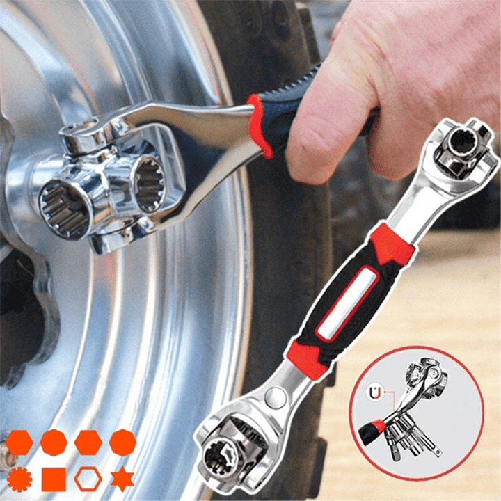 BowLift | SocketFlex 48 – Alloy Steel 48-in-1 Wrench for Quick Size Selection
