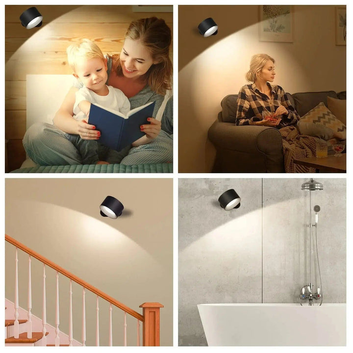 BowLift | Battery Operated Wall Light | Rechargeable, 360° Adjustable & Wireless for Modern Interiors