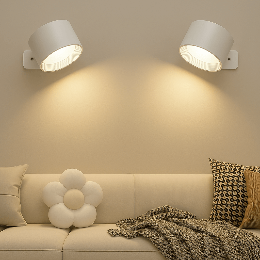 BowLift | Battery Operated Wall Light | Rechargeable, 360° Adjustable & Wireless for Modern Interiors