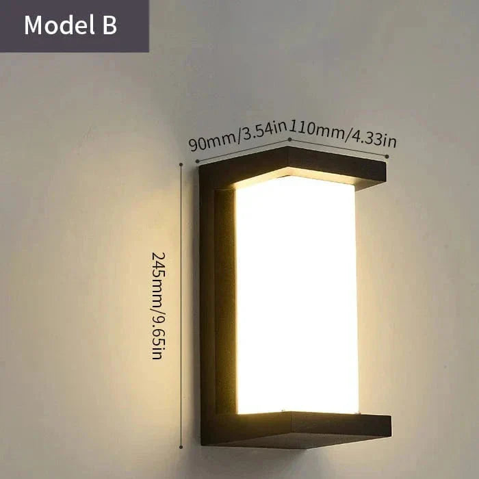 BowLift | LED Outdoor Wall Light | Waterproof, PIR Motion Sensor for Balconies, Porches & Gardens