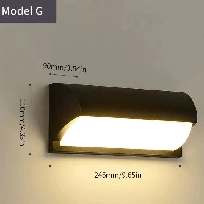 BowLift | LED Outdoor Wall Light | Waterproof, PIR Motion Sensor for Balconies, Porches & Gardens