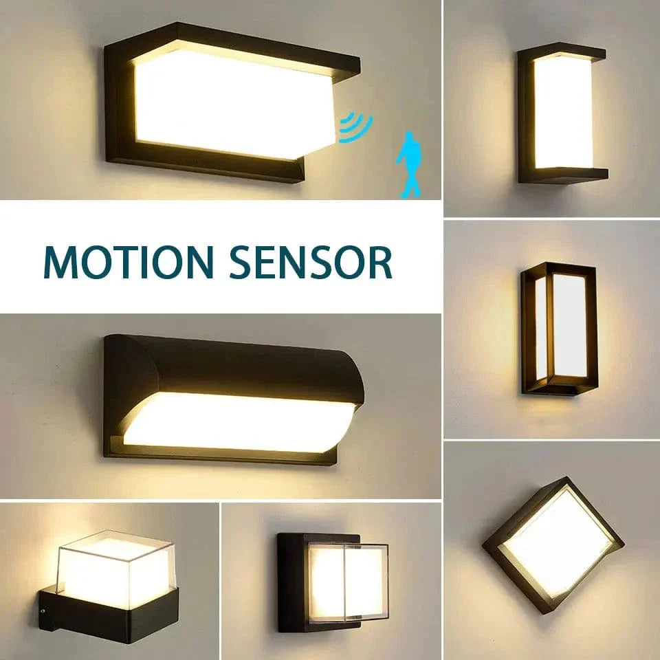 BowLift | LED Outdoor Wall Light | Waterproof, PIR Motion Sensor for Balconies, Porches & Gardens