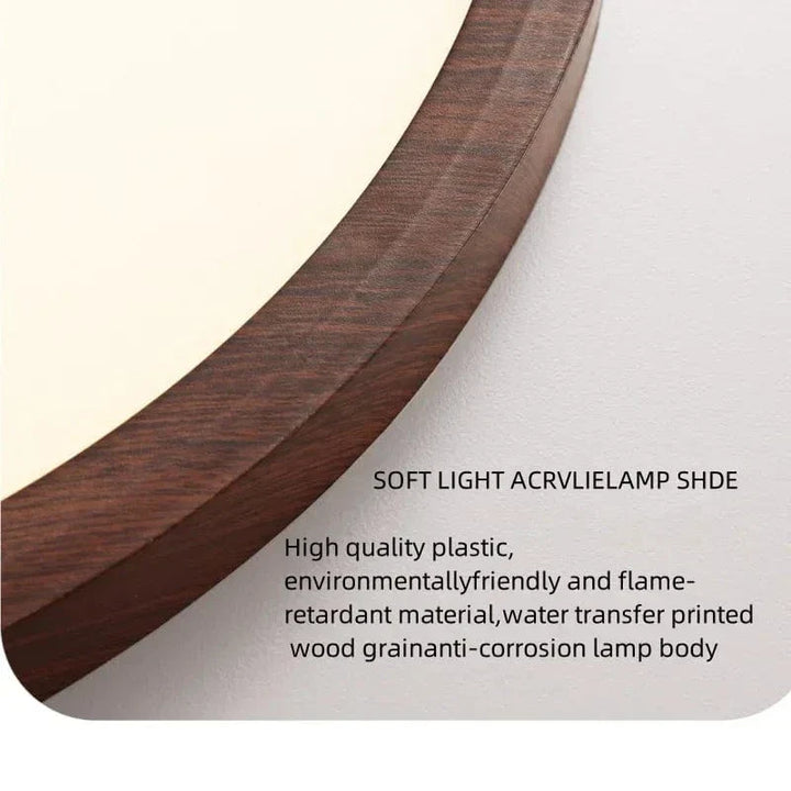 BowLift | LED Ceiling Light | Ultrathin Wood Grain Design, Dustproof & Dimmable for Modern Interiors