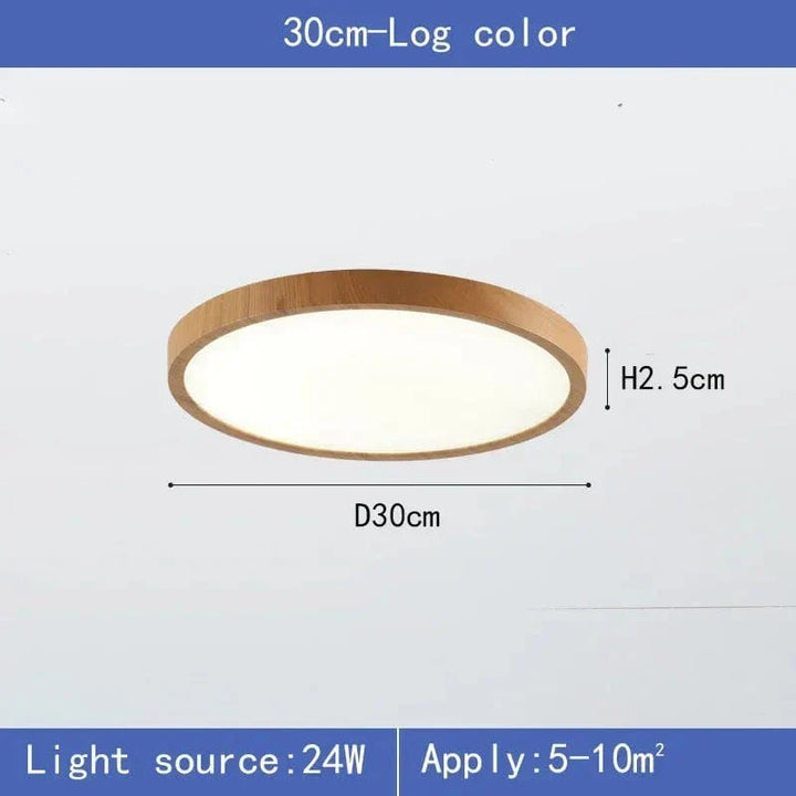 BowLift | LED Ceiling Light | Ultrathin Wood Grain Design, Dustproof & Dimmable for Modern Interiors