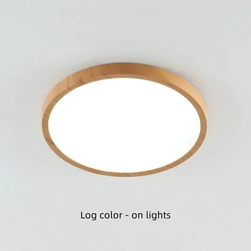 BowLift | LED Ceiling Light | Ultrathin Wood Grain Design, Dustproof & Dimmable for Modern Interiors