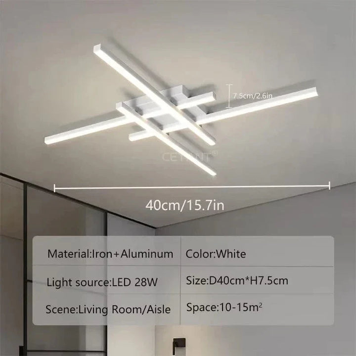 BowLift | Modern LED Ceiling Light | Energy Efficient, Soft Illumination & Available in 30/40/50cm for Bedroom and Living Room