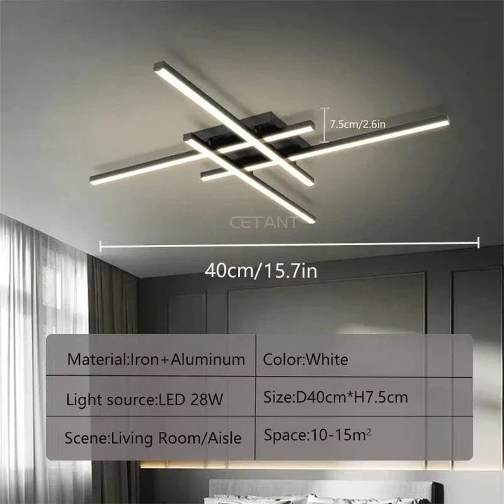 BowLift | Modern LED Ceiling Light | Energy Efficient, Soft Illumination & Available in 30/40/50cm for Bedroom and Living Room