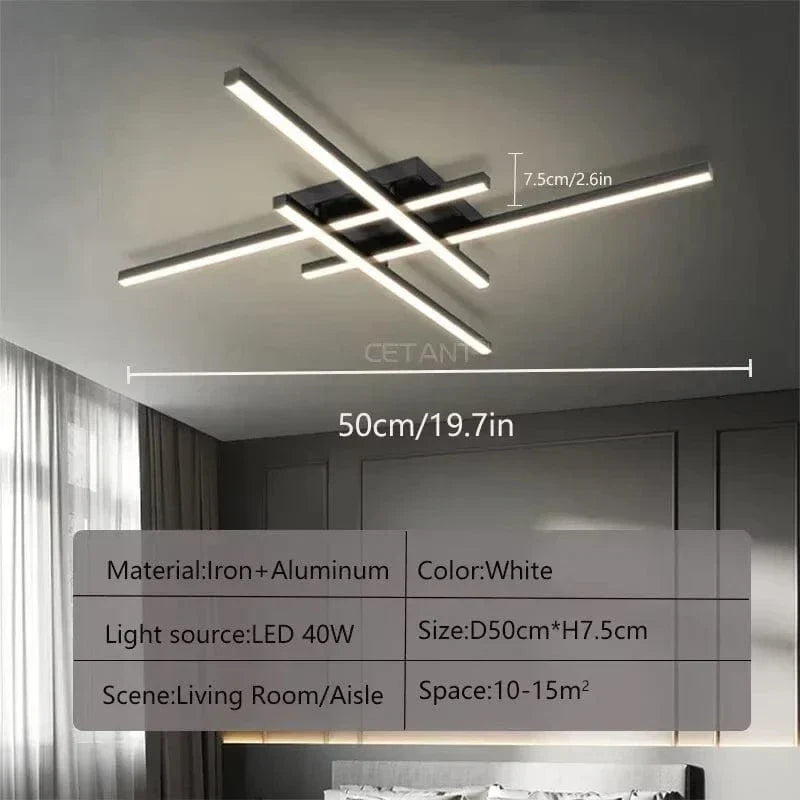 BowLift | Modern LED Ceiling Light | Energy Efficient, Soft Illumination & Available in 30/40/50cm for Bedroom and Living Room