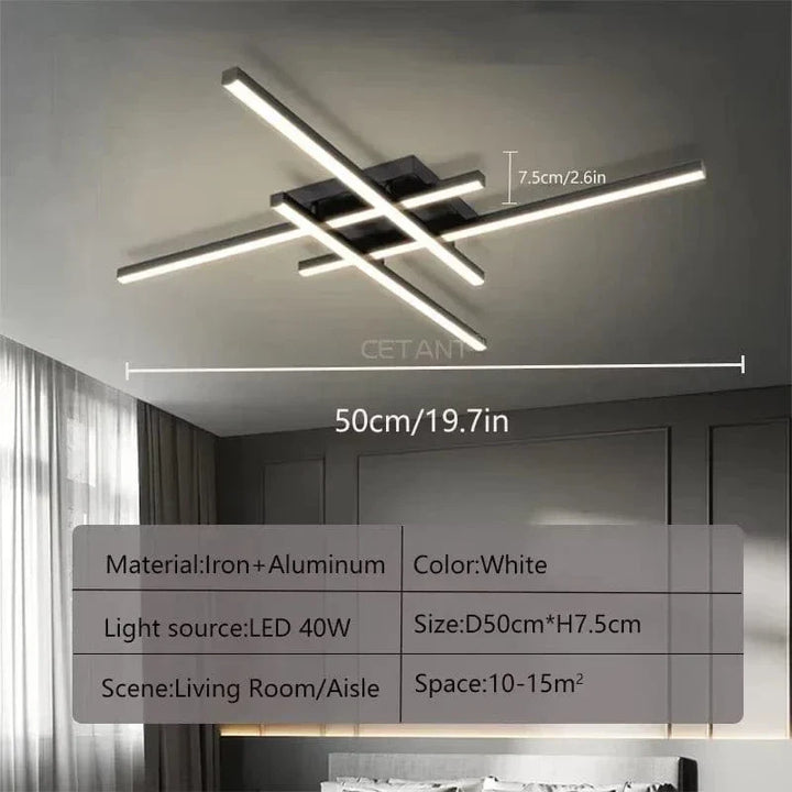 BowLift | Modern LED Ceiling Light | Energy Efficient, Soft Illumination & Available in 30/40/50cm for Bedroom and Living Room
