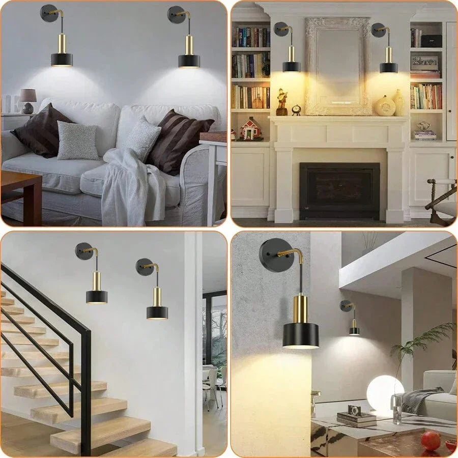 BowLift | Wireless Rechargeable Wall Lamp | Remote Control, Adjustable Brightness & Color Temperature for Bedrooms and Foyers