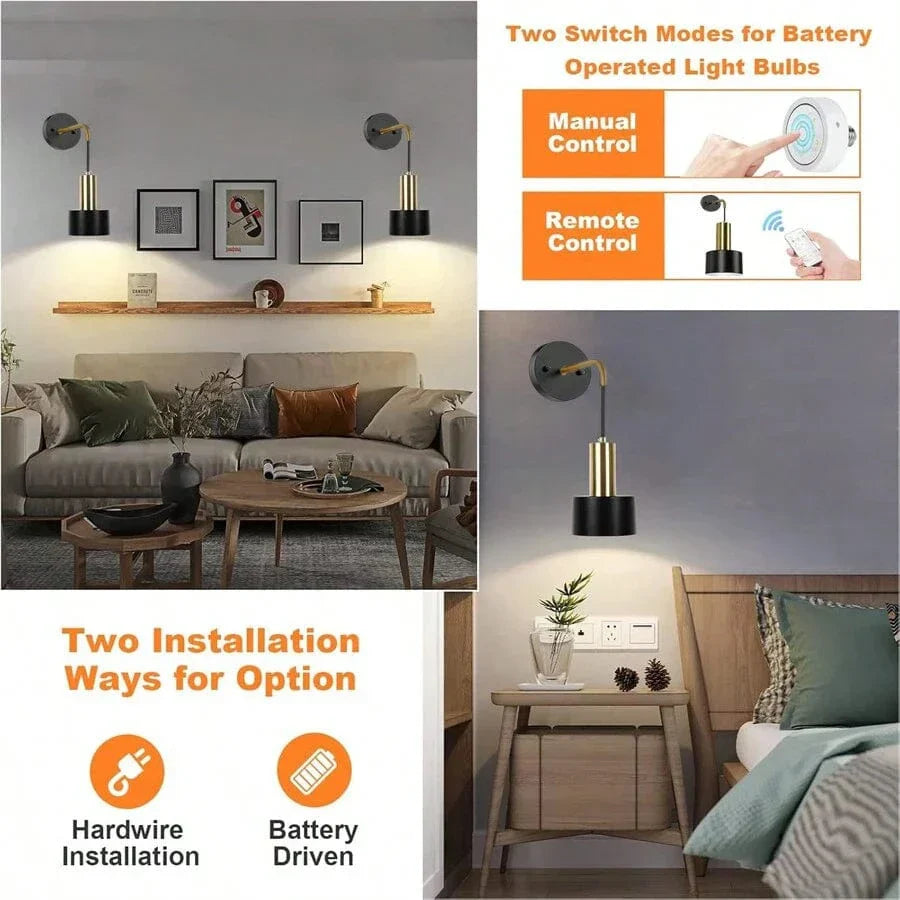 BowLift | Wireless Rechargeable Wall Lamp | Remote Control, Adjustable Brightness & Color Temperature for Bedrooms and Foyers