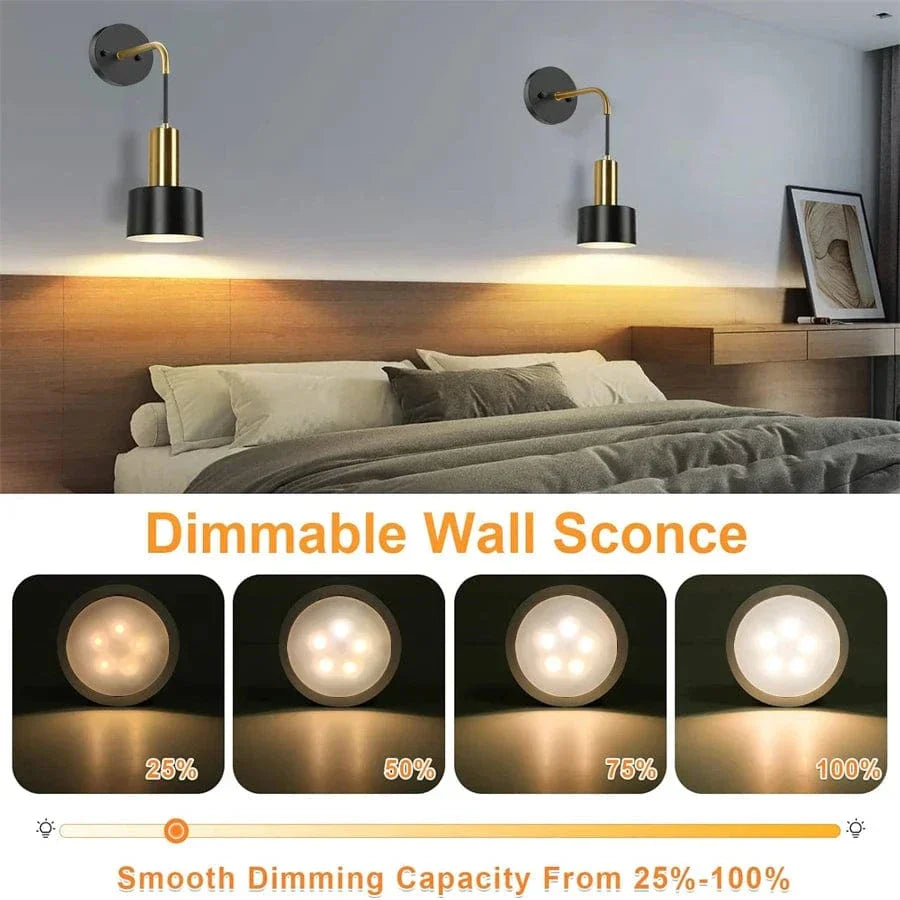 BowLift | Wireless Rechargeable Wall Lamp | Remote Control, Adjustable Brightness & Color Temperature for Bedrooms and Foyers