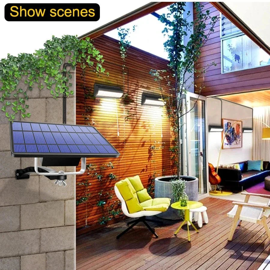 BowLift | Solar Pendant Outdoor Light | Dual or Single Head, IP65 Waterproof & Solar-Powered for Patios, Barns, and Indoor Use