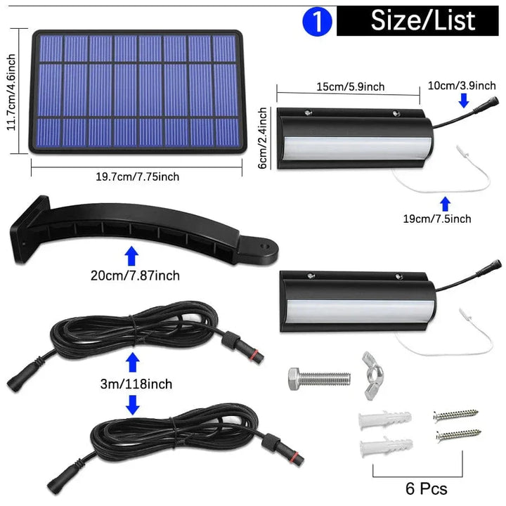 BowLift | Solar Pendant Outdoor Light | Dual or Single Head, IP65 Waterproof & Solar-Powered for Patios, Barns, and Indoor Use