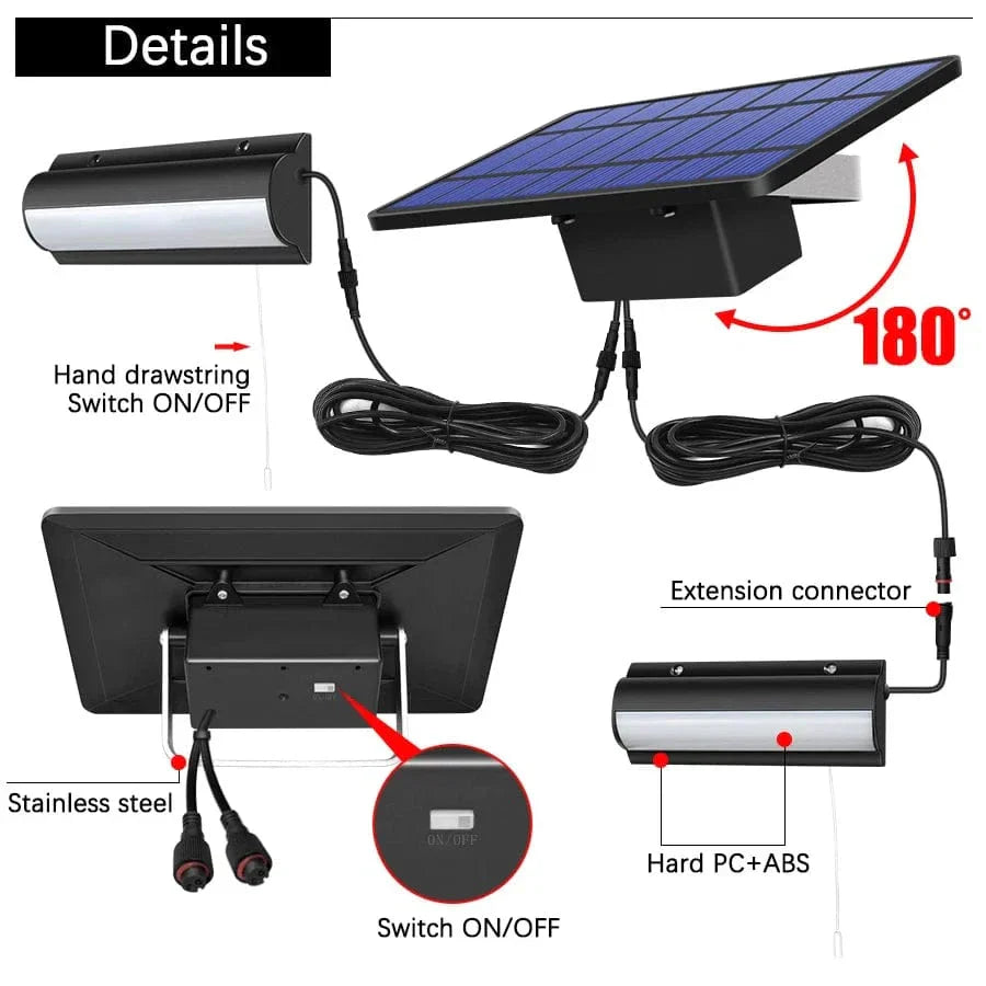 BowLift | Solar Pendant Outdoor Light | Dual or Single Head, IP65 Waterproof & Solar-Powered for Patios, Barns, and Indoor Use
