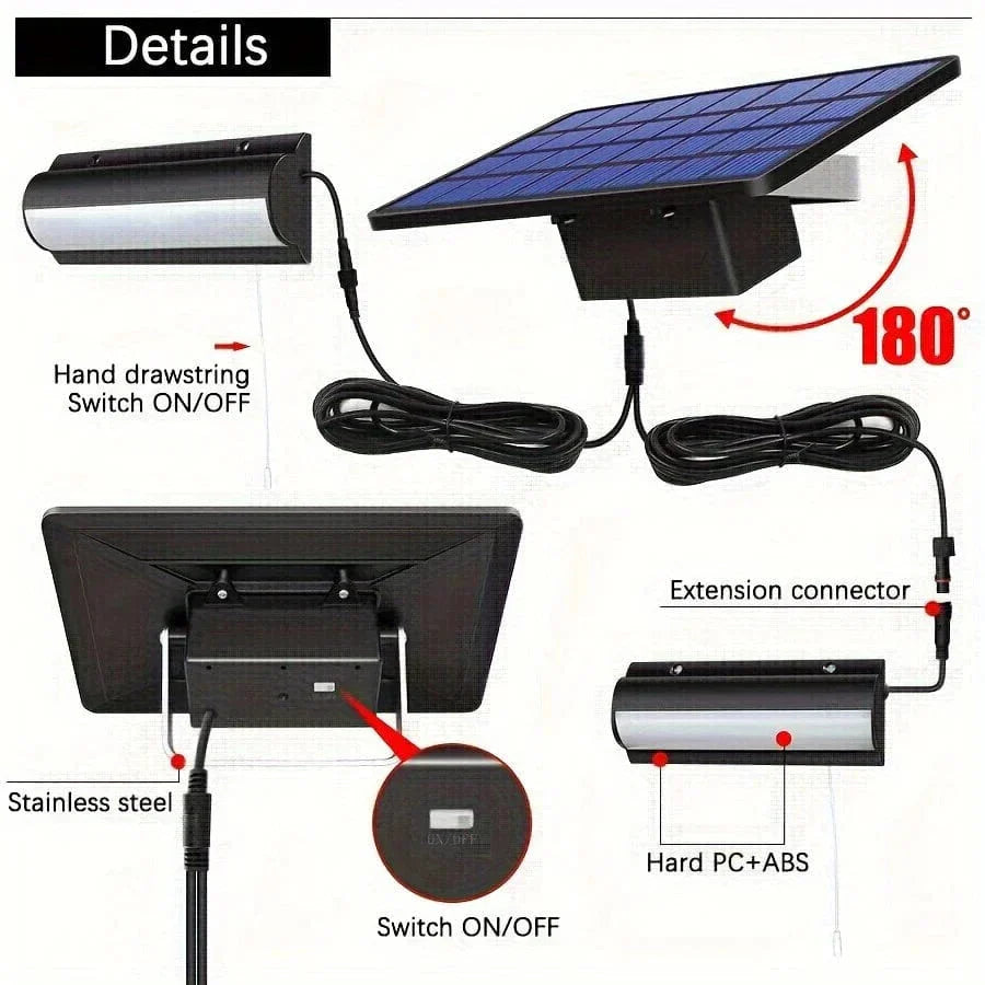 BowLift | Solar Pendant Outdoor Light | Dual or Single Head, IP65 Waterproof & Solar-Powered for Patios, Barns, and Indoor Use