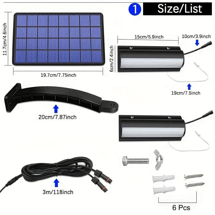 BowLift | Solar Pendant Outdoor Light | Dual or Single Head, IP65 Waterproof & Solar-Powered for Patios, Barns, and Indoor Use