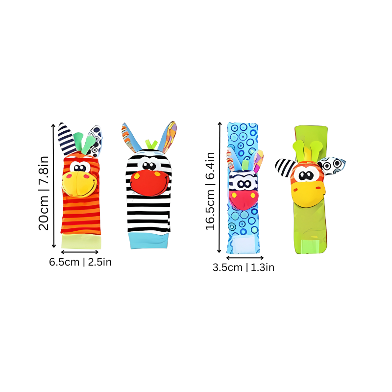 BowLift | Baby Sensory Rattles Soft Fabric Toy Set