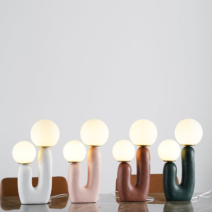 BowLift | Contemporary Style Table Lamp with Natural Accent