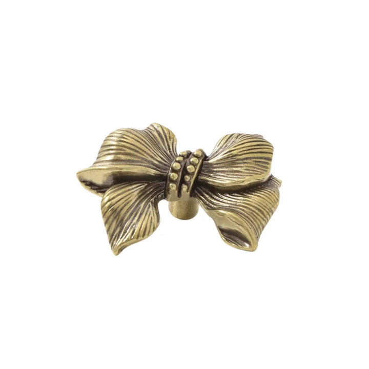 Vintage Bow Tie Cabinet Knobs Retro Brass Single-Hole Drawer Handle | Bowlift