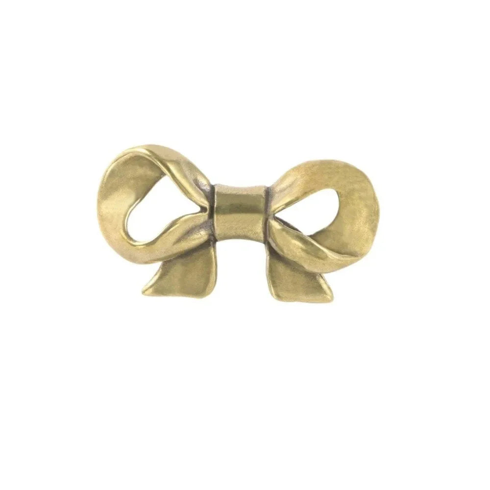 Vintage Bow Tie Cabinet Knobs Retro Brass Single-Hole Drawer Handle | Bowlift
