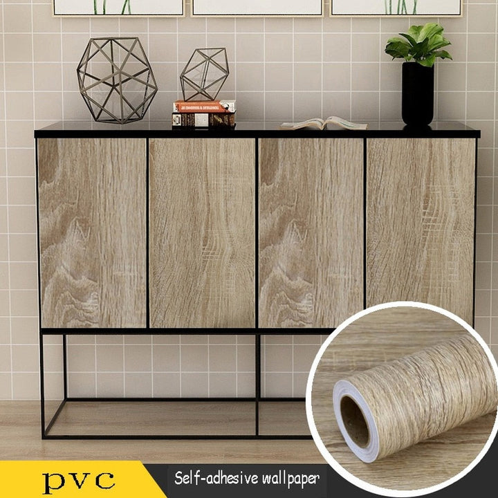 Vinyl Wood Grain Stickers Wardrobe Cabinet Table Furniture Renovation | Bowlift