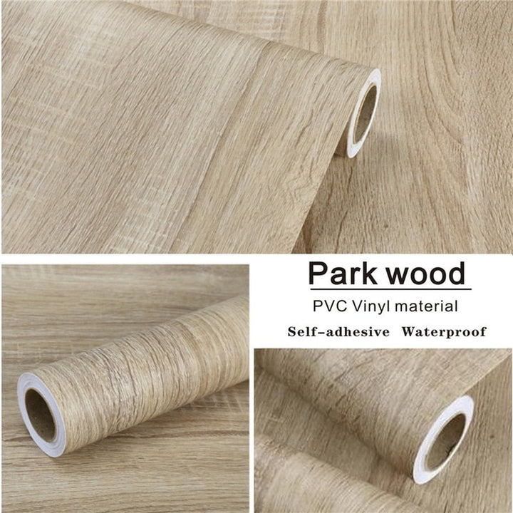 Vinyl Wood Grain Stickers Wardrobe Cabinet Table Furniture Renovation | Bowlift