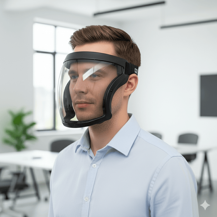 BowLift | VISIONSAFE – Full-Coverage Adjustable Face Shield with Anti-Fog & PM2.5 Filter