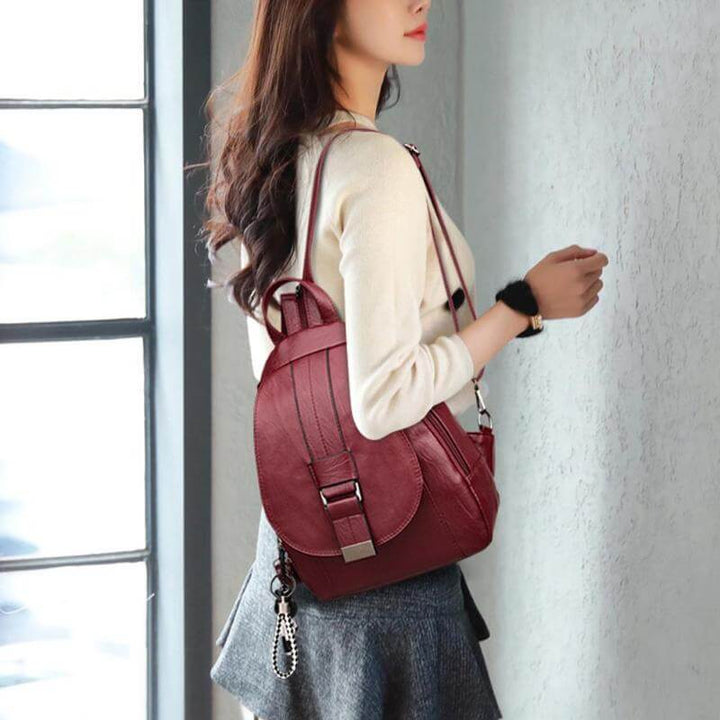 Premium Water-Resistant Leather Backpack for Women | Bowlift