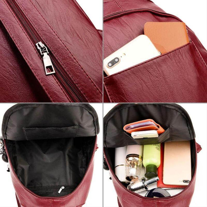Premium Water-Resistant Leather Backpack for Women | Bowlift