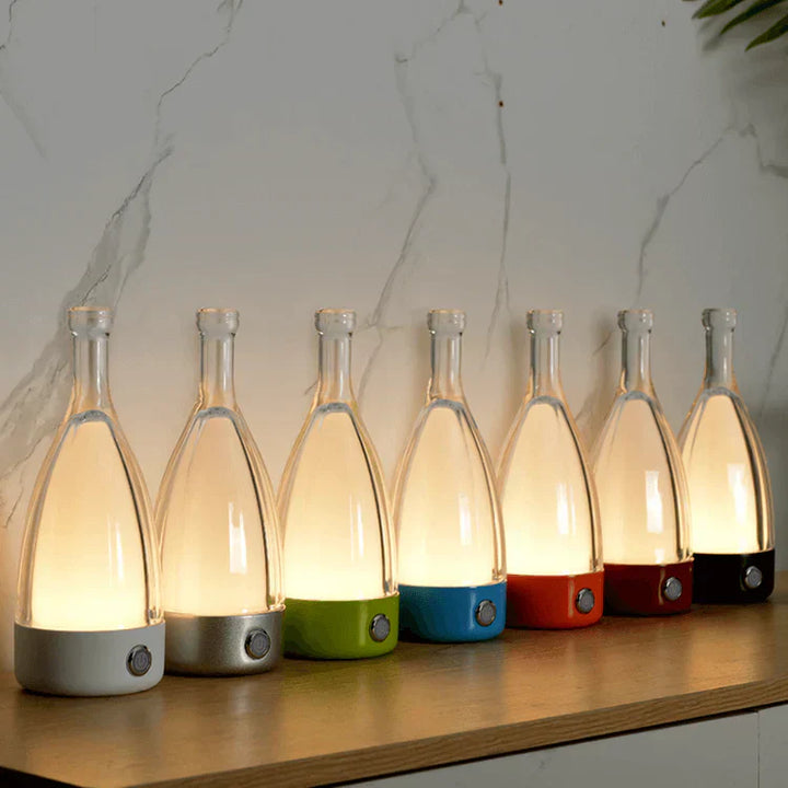 BowLift | Stylish wine bottle table lamp - Rechargeable with dimmable light