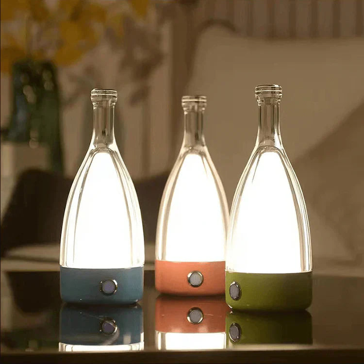 BowLift | Stylish wine bottle table lamp - Rechargeable with dimmable light